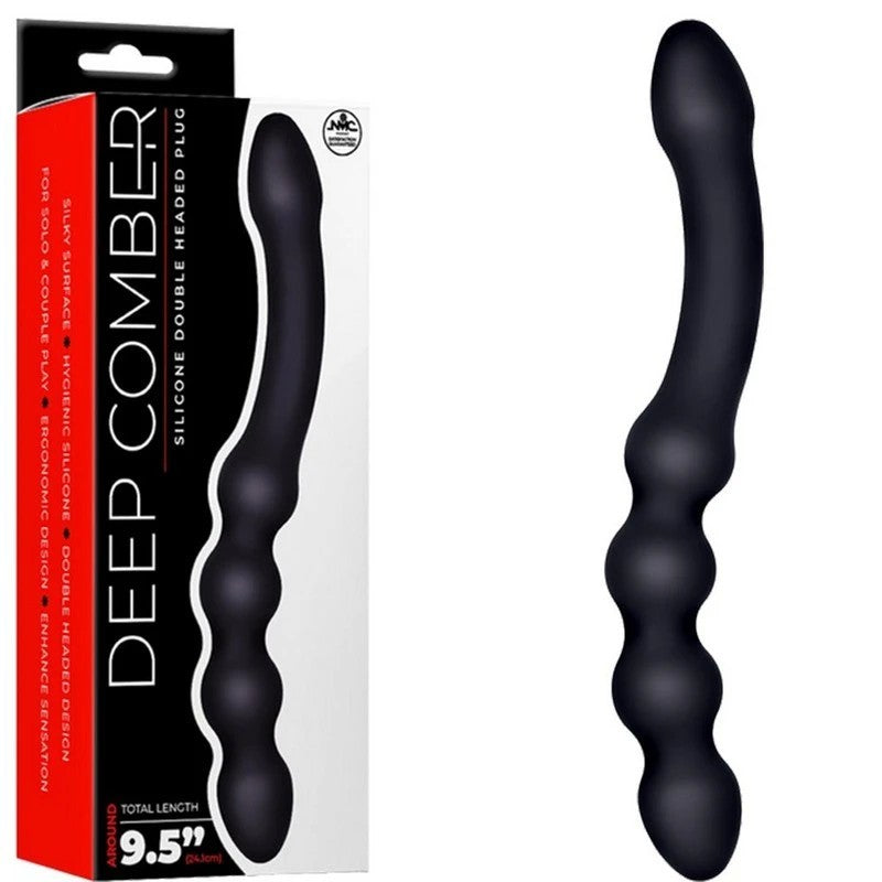 Excellent Power Deep Comber Anal Plug With Hook Black Butt Plugs