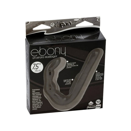 Excellent Power Ebony 10 Function Prostate Massager Black Prostate Toys