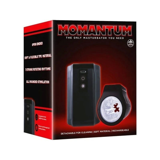 Momantum The Hex Rotatic & Thrusting Automatic Male Stroker Black - Masturbators and Strokers
