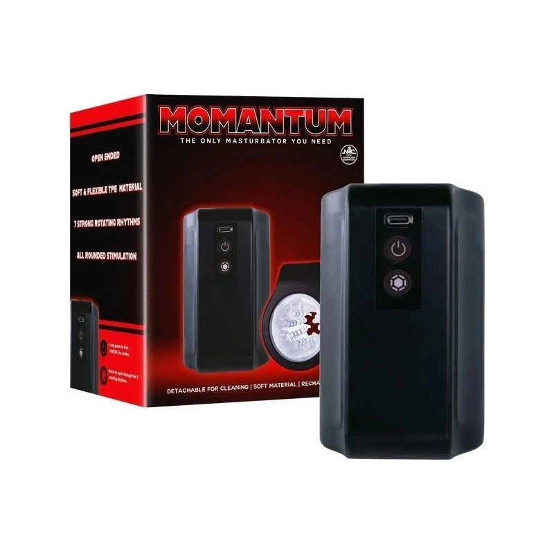 Momantum The Hex Rotatic & Thrusting Automatic Male Stroker Black Masturbators and Strokers