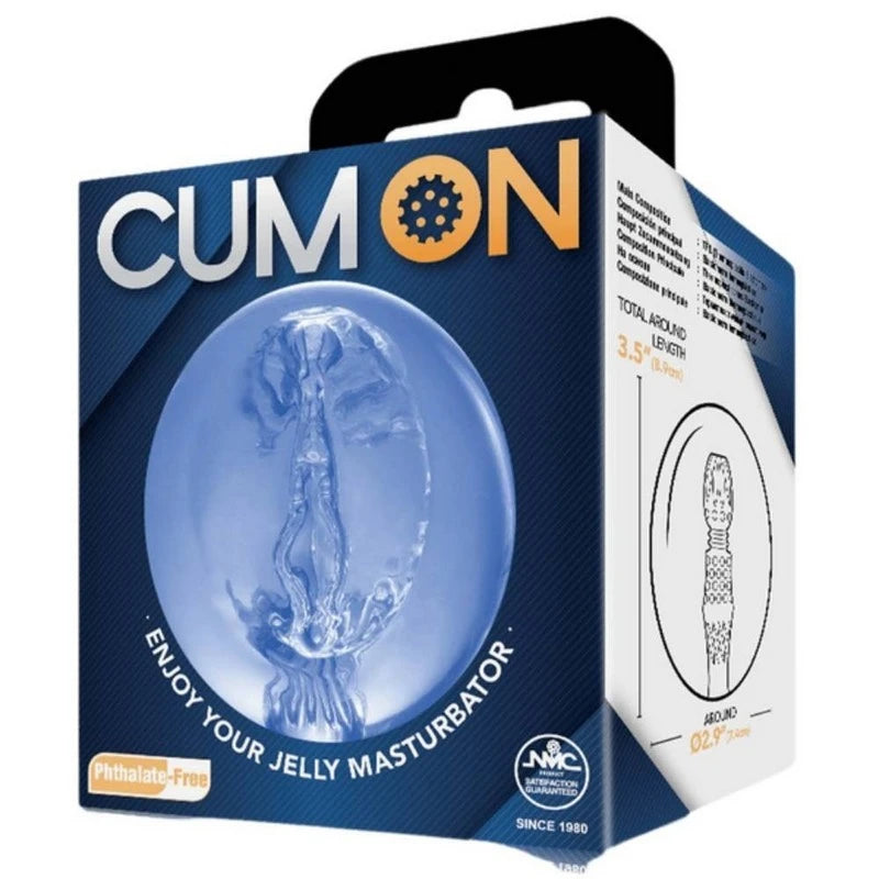 Cum On 3.5 Inches Soft Material Pocket Jelly Mens Stroker Masturbators and Strokers