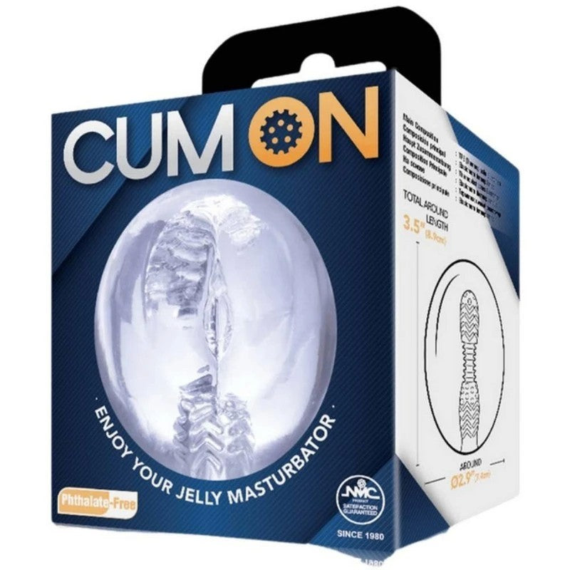 Cum On Pocket Jelly Transparent Mens Masturbator 3.5 Inches Masturbators and Strokers