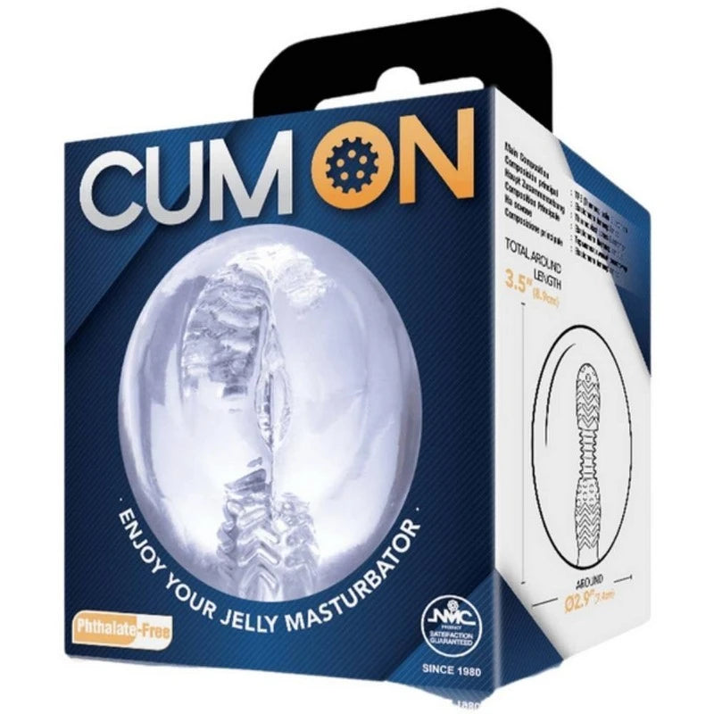 Cum On Pocket Jelly Transparent Mens Masturbator 3.5 Inches Masturbators and Strokers