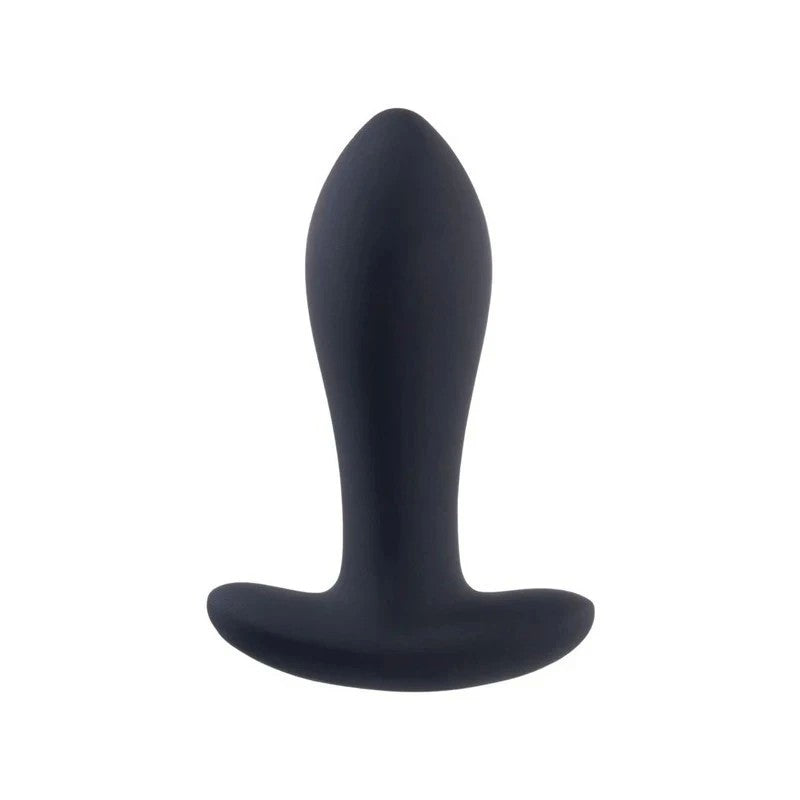 Deep Romance Rechargeable Vibrating Butt Plug with T Bar Base Black Butt Plugs