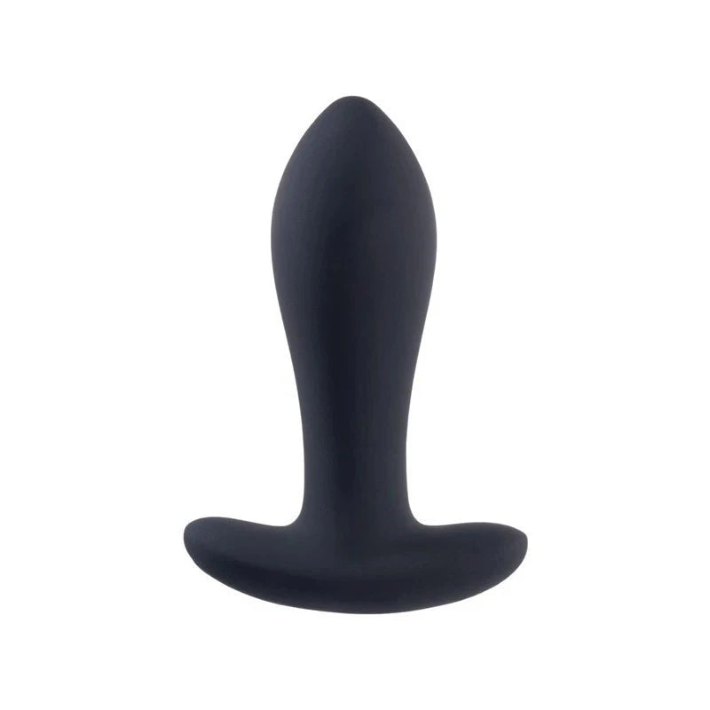 Deep Romance Rechargeable Vibrating Butt Plug with T Bar Base Black Butt Plugs