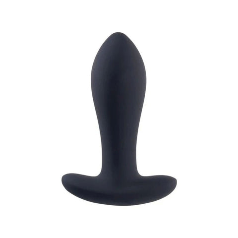 Deep Romance Rechargeable Vibrating Butt Plug with T Bar Base Black - Butt Plugs