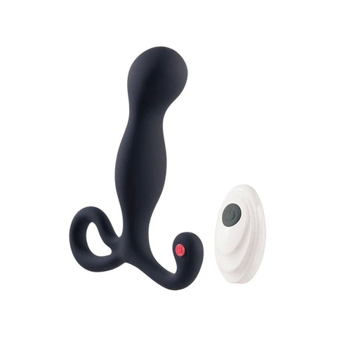 Deep Romance Remote Controlled Silicone Prostate Stimulator Black - Prostate Toys