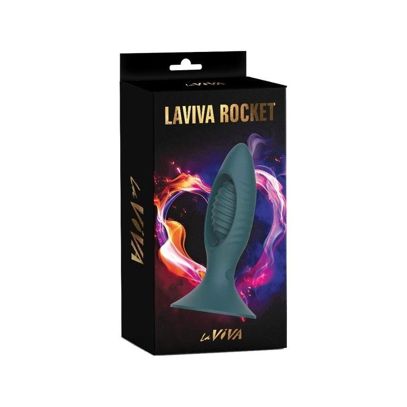 La Viva Remote Control Rocket Butt Plug Teal Butt Plugs