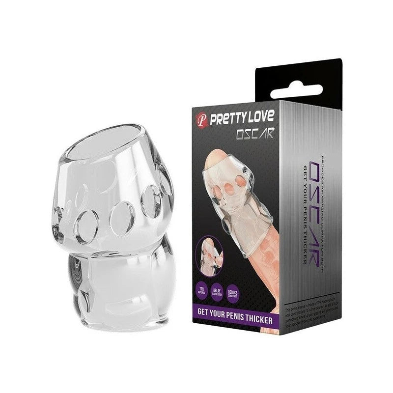 Pretty Love Oscar Mens Penis Sleeve Clear Penis Sleeves and Extenders