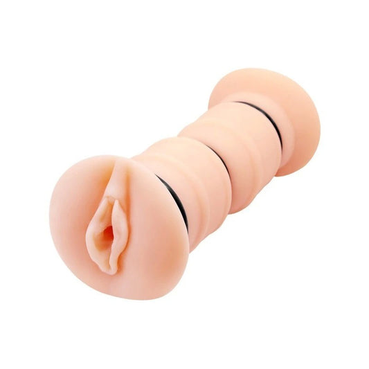 Crazy Bull Emma Double Vagina Vibrating Mens Stroker Flesh - Masturbators and Strokers