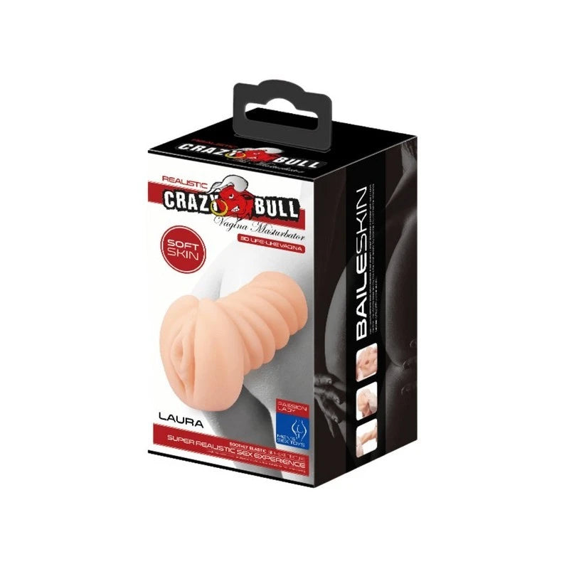 Crazy Bull Laura Realistic Vagina Male Masturbator Flesh Masturbators and Strokers