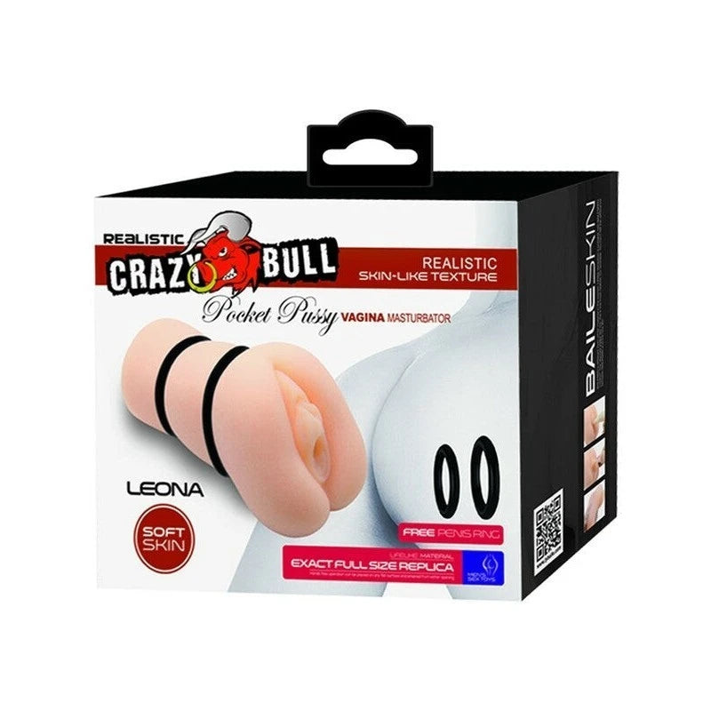 Crazy Bull Leona Pocket Pussy Mens Pleasure Stroker Masturbators and Strokers