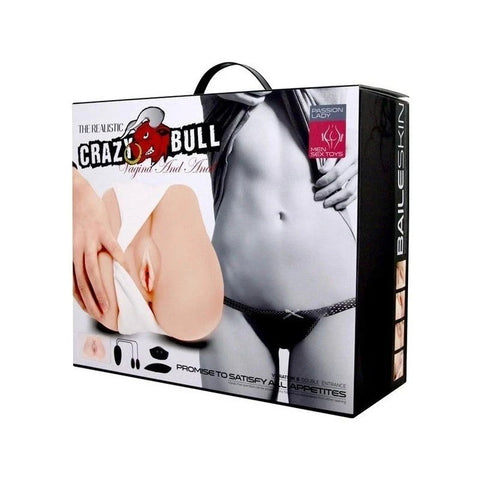 Crazy Bull Missionary Vagina & Anal Hand Held Masturbator Flesh - Realistic Butts And Vaginas