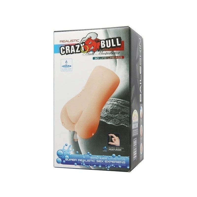 Crazy Bull Water Activated 3D Life Like Ass Male Masturbator Flesh Realistic Butts And Vaginas