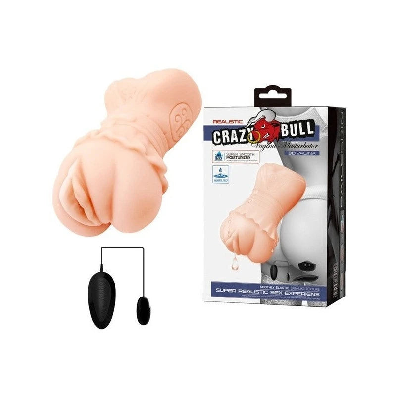 Crazy Bull Water Activated 3D Life Like Vibrating Vagina Masturbator Flesh Realistic Butts And Vaginas