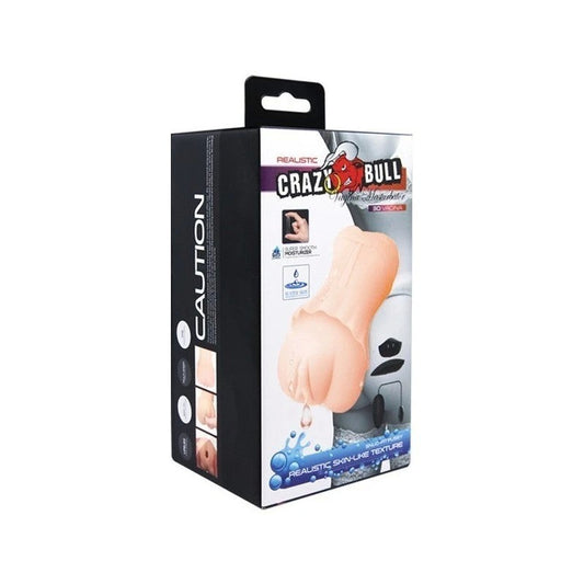 Crazy Bull Water Activated 3D Life Like Vibrating Vagina Male Stroker Flesh - Realistic Butts And Vaginas