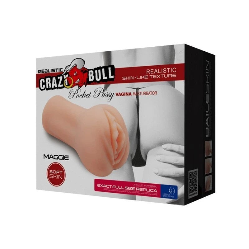 Crazy Bull Maggie Ultra Real Genuine Pocket Pussy Male Masturbator Flesh Realistic Butts And Vaginas