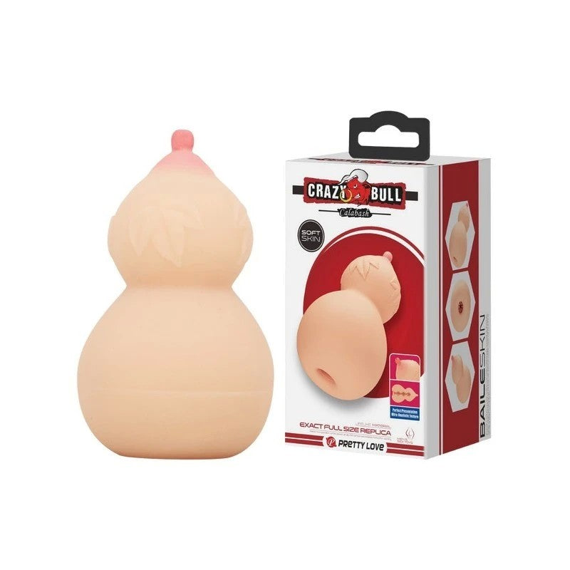 Crazy Bull Calabash Realistic Solo Mens Masturbator Flesh Realistic Butts And Vaginas