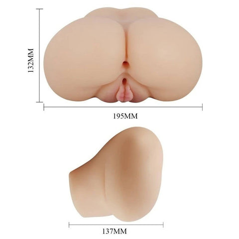 Crazy Bull Luna Vibrating Realistic Vagina and Anus Masturbator - Realistic Butts And Vaginas