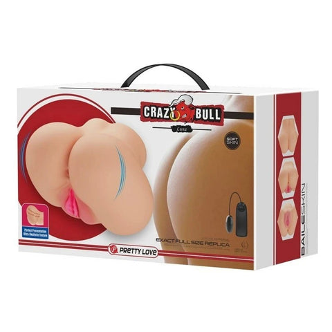 Crazy Bull Luna Vibrating Realistic Vagina and Anus Masturbator - Realistic Butts And Vaginas