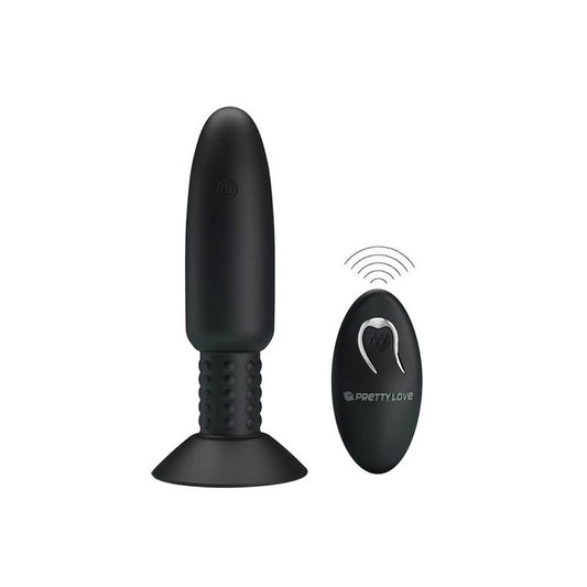 Pretty Love Rechargeable Beaded Anal Plug For Extra Romance Black - Butt Plugs