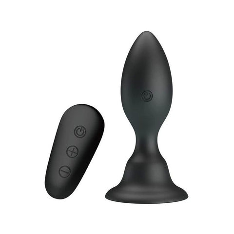 Mr Play High Quality Remote Control Vibrating Anal Plug Black - Butt Plugs