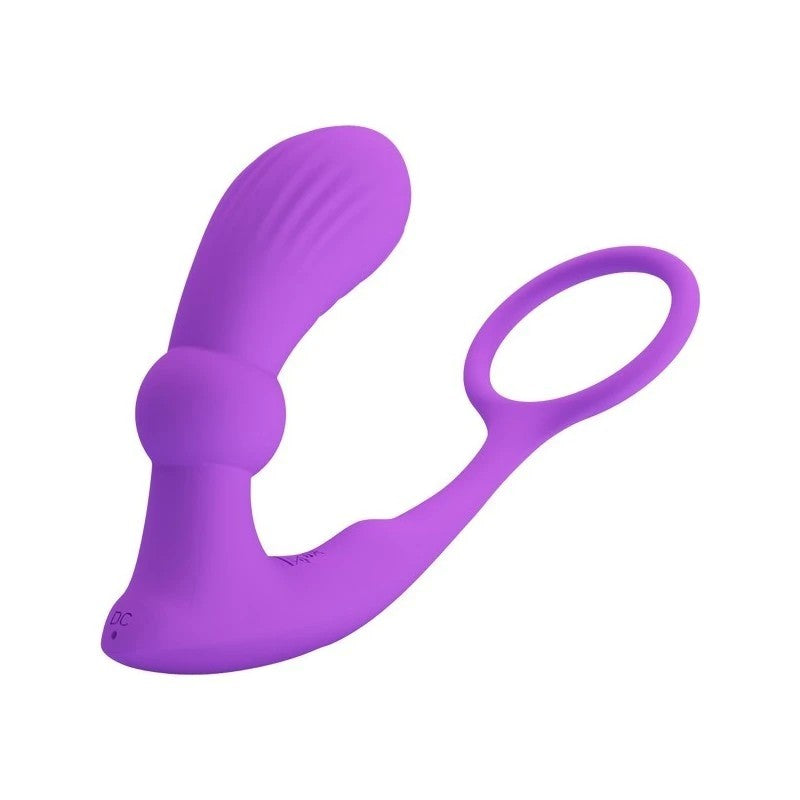Pretty Love Warren USB Rechargeable 12 Function Prostate Massager Purple Prostate Toys