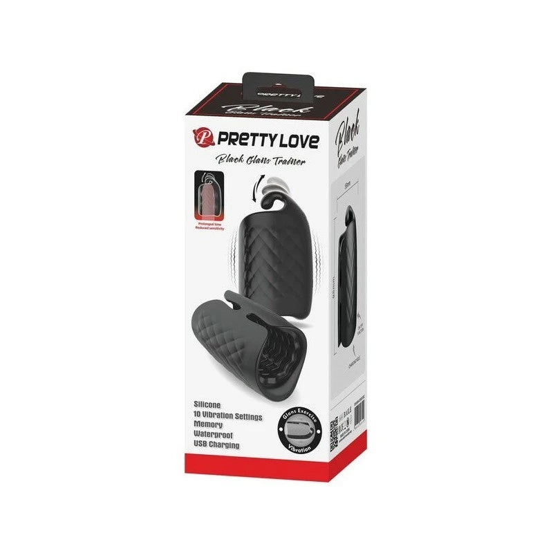 Pretty Love Black Glans Trainer 10 Function Mens Masturbator Masturbators and Strokers