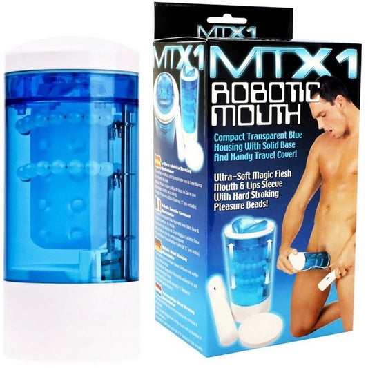 Seven Creations Mtx1 Robotic Mouth Automatic Male Masturbator Blue - Masturbators and Strokers