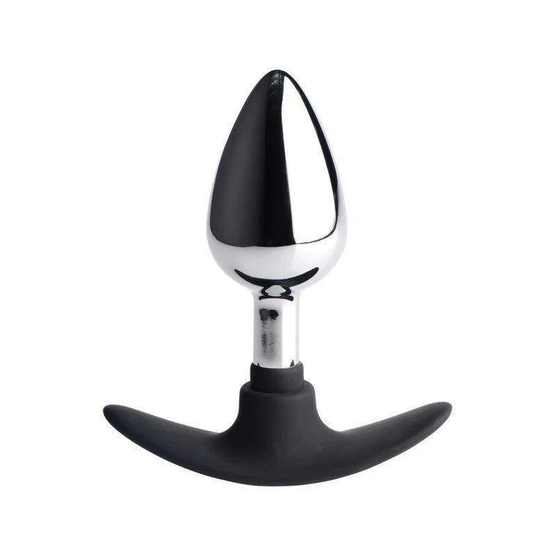 Master Series Dark Invader Metal & Silicone Anal Plug Medium Butt Plugs