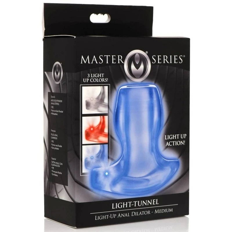 Master Series Light Tunnel Light Up Anal Dilator Butt Plug Butt Plugs