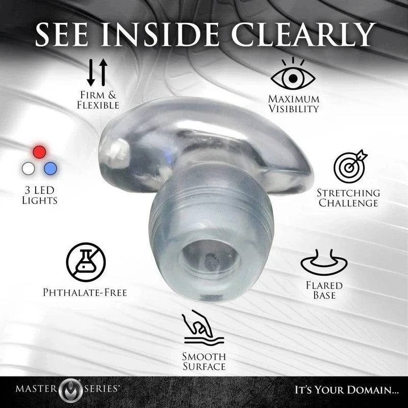 Master Series Light Tunnel Light Up Anal Dilator Butt Plug Butt Plugs
