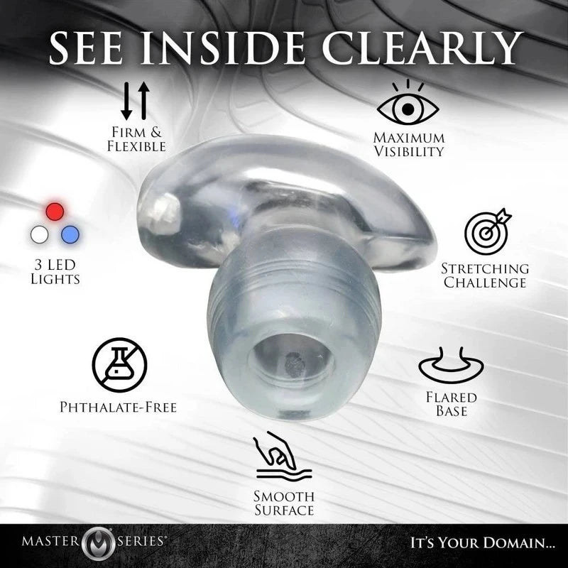 Master Series Light Tunnel Light Up Anal Dilator Butt Plug Butt Plugs