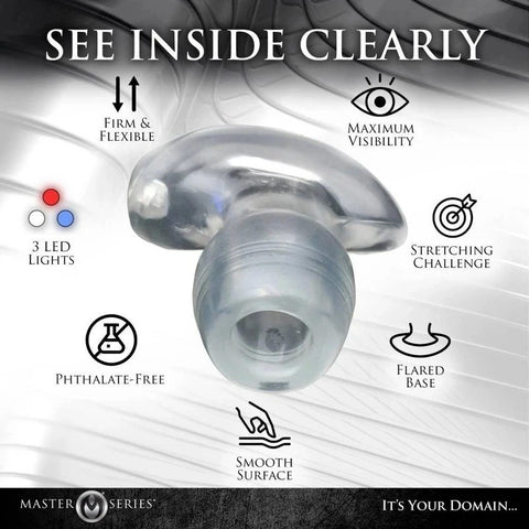Master Series Light Tunnel Light Up Anal Dilator Butt Plug - Butt Plugs