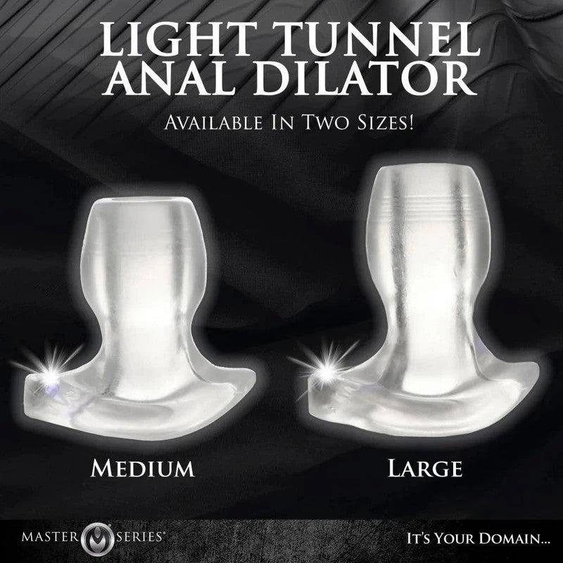 Master Series Light Tunnel Light Up Anal Dilator Butt Plug Butt Plugs