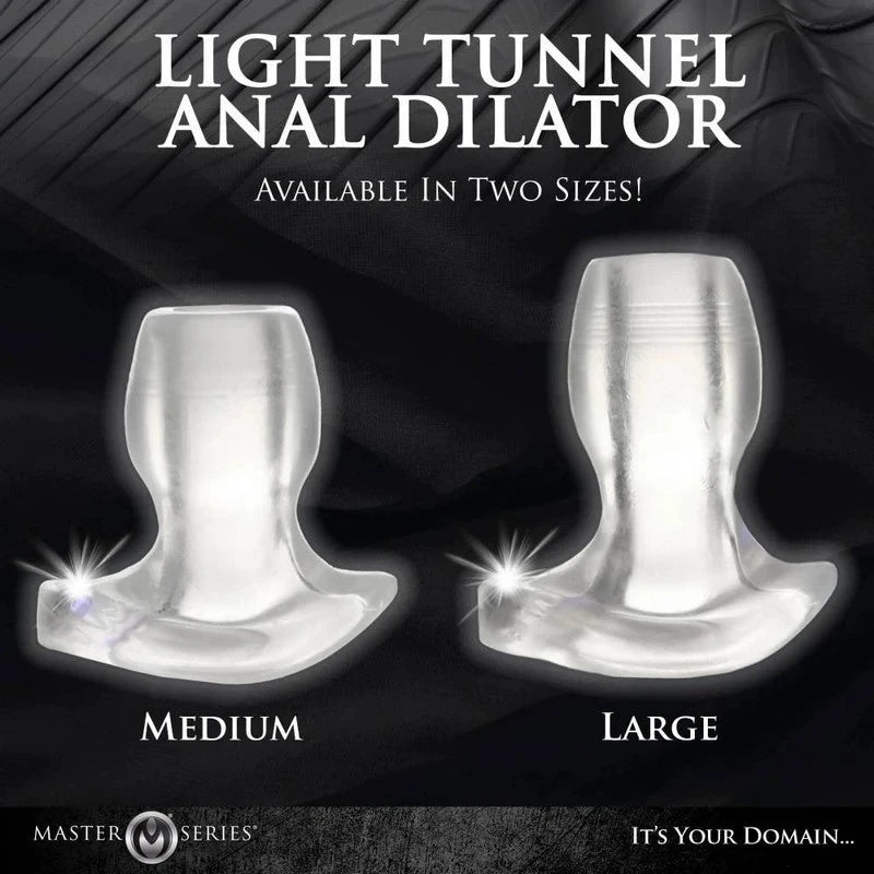 Master Series Light Tunnel Light Up Anal Dilator Butt Plug Butt Plugs