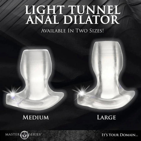 Master Series Light Tunnel Light Up Anal Dilator Butt Plug - Butt Plugs