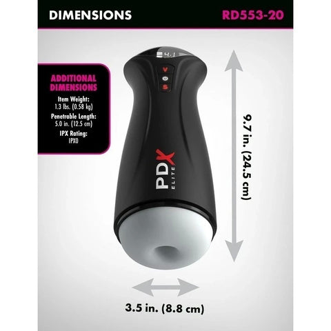 PDX Brands PDX Elite Fap Gasm Male Masturbator Frosted - Masturbators and Strokers