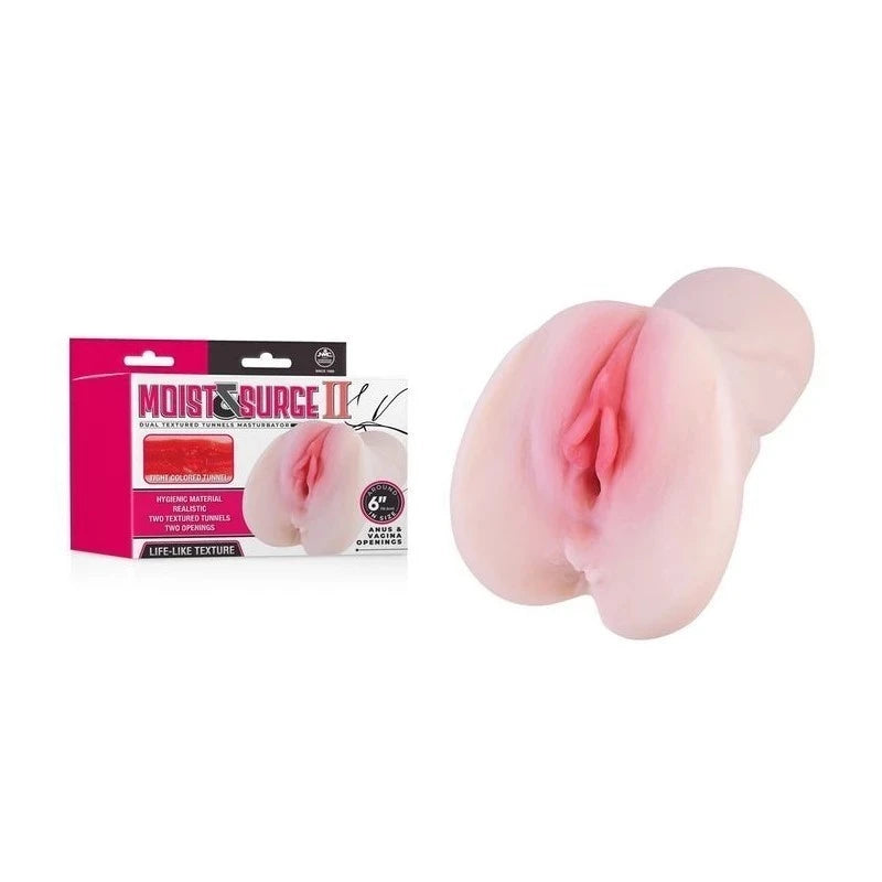 Excellent Power Moist and Surge II Dual Layer Realistic Vagina Stroker Flesh Realistic Butts And Vaginas
