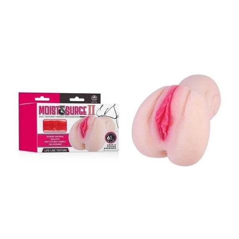 Excellent Power Moist and Surge II Dual Layer Vagina Stroker With Two Openings Flesh - Realistic Butts And Vaginas