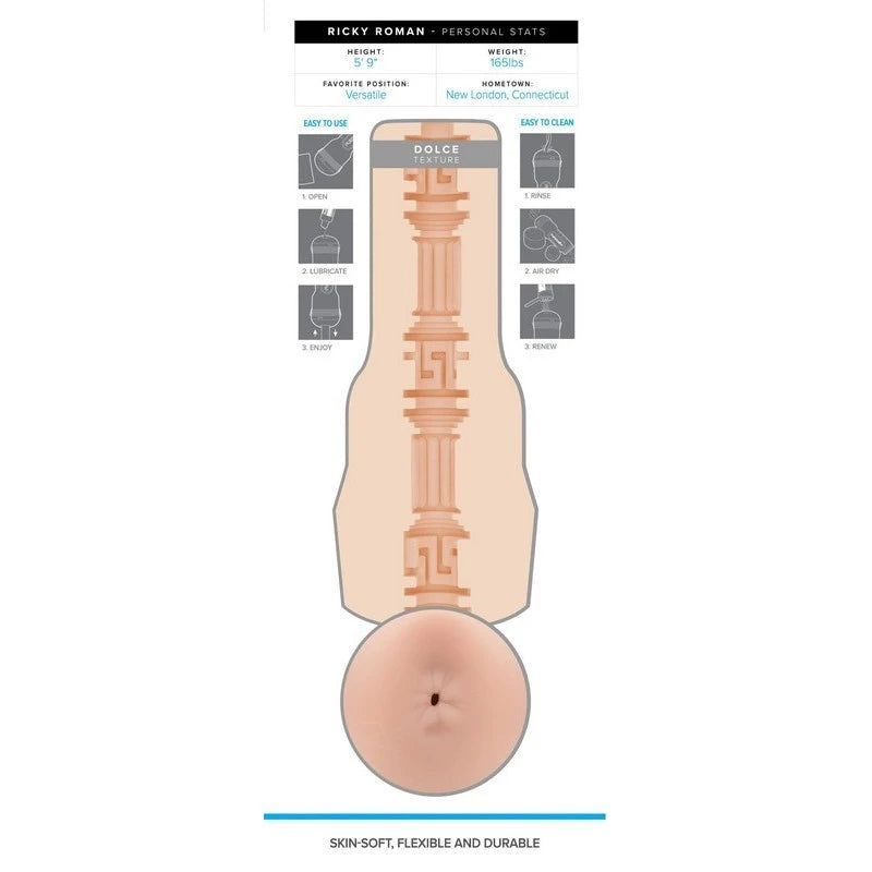 Fleshjack Boys Ricky Roman Dolce Male Masturbator Fleshlight Male Masturbators