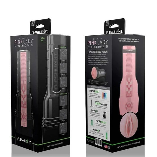 Fleshlight Pink Lady Destroya Mens Pleasure Stroker - Fleshlight Male Masturbators