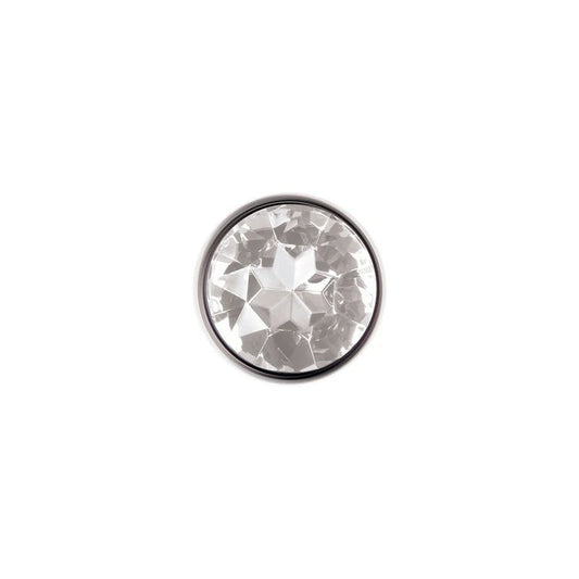 Adam and Eve Metallic Butt Plug with Clear Gem Base - Butt Plugs