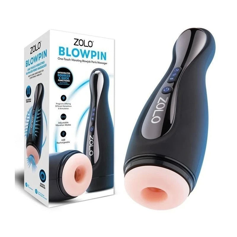 Zolo Blowpin Auto Sucking and Vibrating Male Masturbator Flesh Masturbators and Strokers