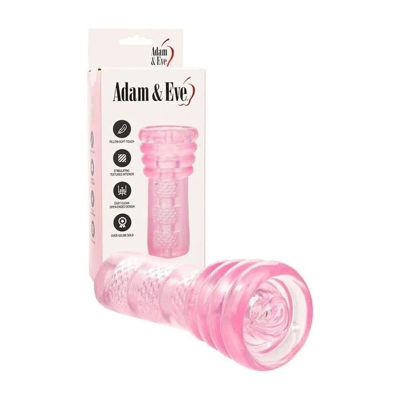 Adam & Eve SUPER HEAD HONCHO Oral Stroker Pink Masturbators and Strokers