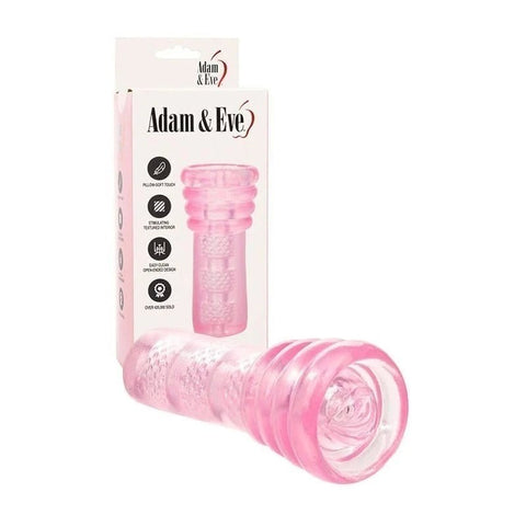 Adam & Eve SUPER HEAD HONCHO Oral Stroker Pink - Masturbators and Strokers