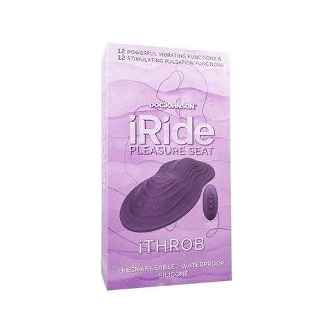 Doc Johnson iRide Pleasure Seat Throb Grinder With Remote - Remote Control Vibrators