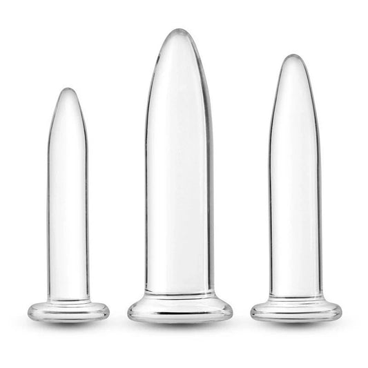 NS Novelties Crystal 3 Piece Anal Trainer Kit Clear Butt Plugs
