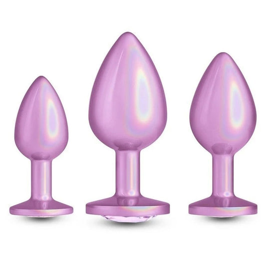 NS Novelties Rear Assets Anal Trainer Kit Iridescent Pink Butt Plugs