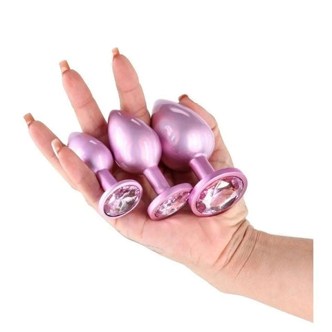 NS Novelties Rear Assets Anal Trainer Kit Iridescent Pink - Butt Plugs